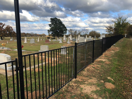 New wrought iron perimiter fence.
