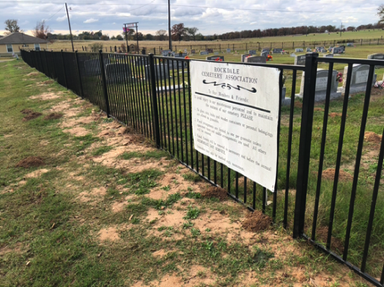New wrought iron perimeter fence.