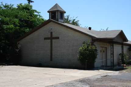 Rockdale Church south of entry gate (site of Association annual meeting)