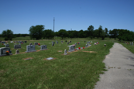 West side of cemetery and cemetery road from entry gate West side of cemetery and cemetery road from entry gate
