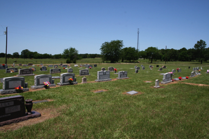 West side of cemetery from entry gate West side of cemetery from entry gate